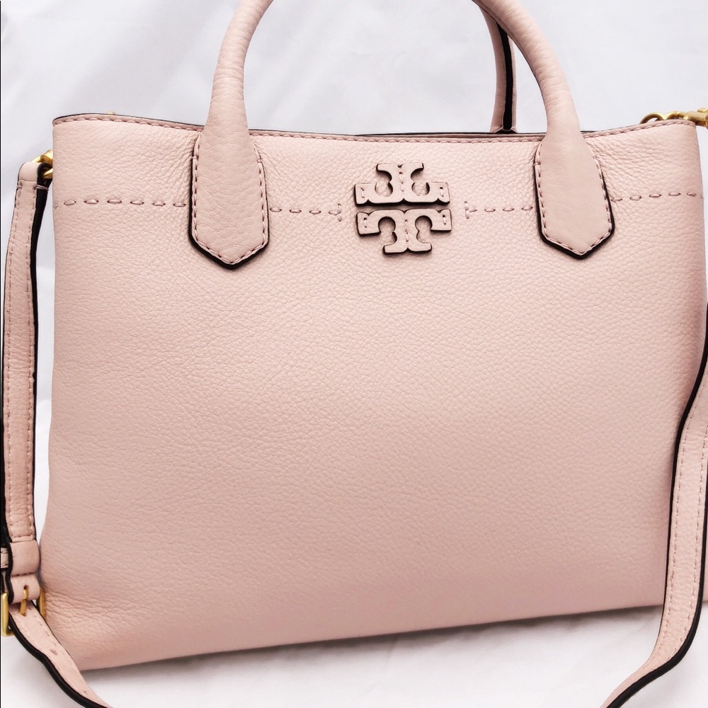 Tory Burch McGraw Leather Triple Compar Satchel - Picture 4 of 8